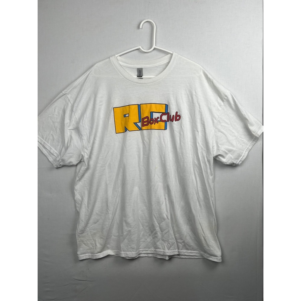 Gildan T-Shirt RC Box Club Graphic Size 2XL DryBlend White Short Sleeve - Picture 1 of 9